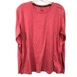 Brooks Mens Run Happy Long Sleeve Running Shirt Pink Heathered Large